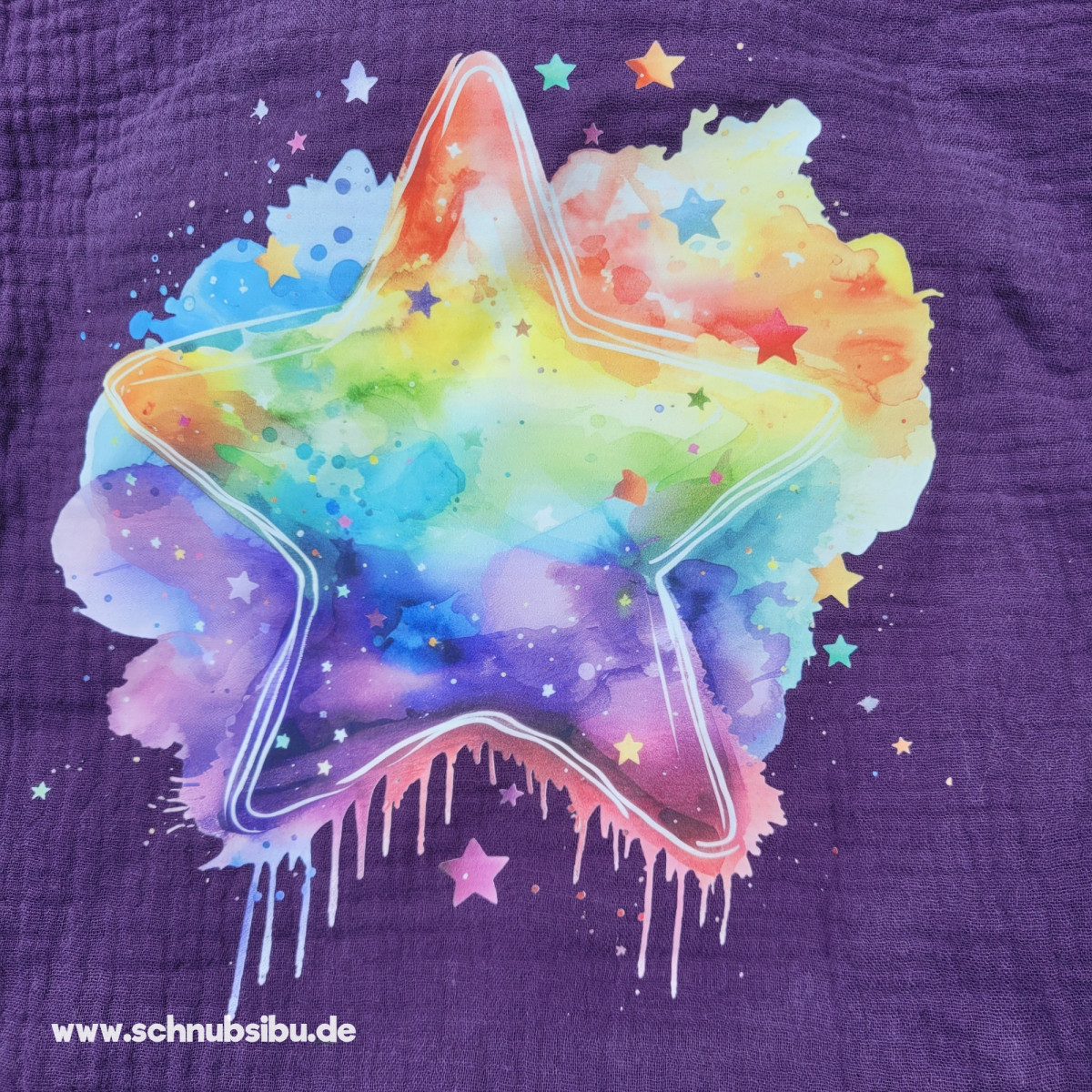 Bügelbild Regenbogenstern 14